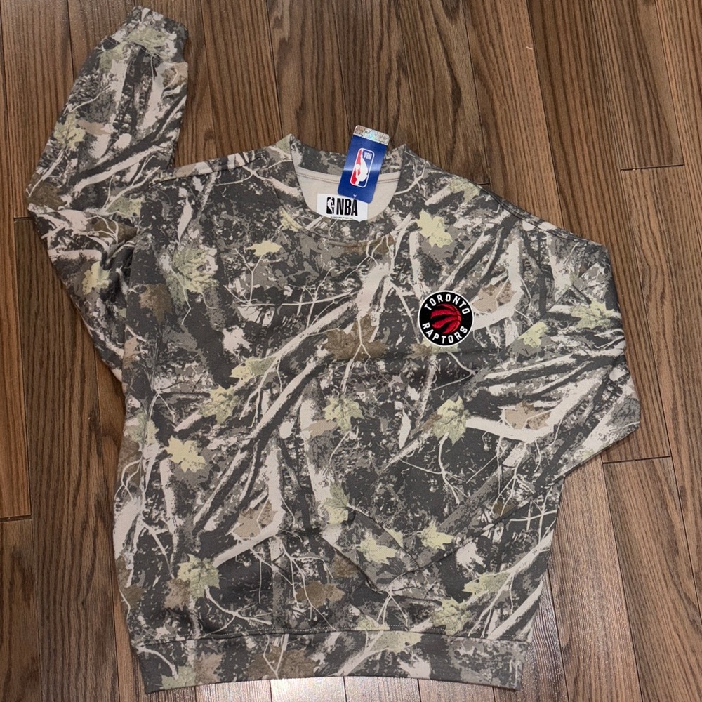 NBA Toronto Raptors Camo Crewneck Sweater